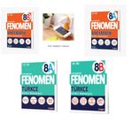 Fenomen Yayınları 2026LGS 8A Türkçe + 8B Türkçe + 8A Matematik + 8B Matematik 4 Kitap Set (priz telefon tutucu hediye)