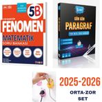 Fenomen Yayınları 5B MATEMATİK SORU BANKASI + STRATEJİ 5.SINIF GÜN GÜN PARAGRAF SET SEVİMLİ AYICIK FİŞ TUTUCU HEDİYE