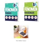 Fenomen Yayınları 8A Türkçe ve 8A Fen bilimleri soru bankası seti (priz telefon tutucu hediye)