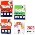 Fenomen Yayınları 8B MATEMATİK +8B GEOMETRİ TABANLI MAT + 8B FEN BİLİMLERİ SET AYICIK FİŞ TUTUCU HEDİYE