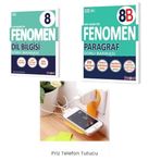 Fenomen Yayınları 8B Paragraf ve dil bilgisi soru bankası seti (priz telefon tutucu hediye)