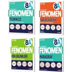 Fenomen Yayınları Fenomen Okul 2024 8. Sınıf LGS Türkçe + Matematik + Fen + Paragraf A Soru Bankası Seti 4 Kitap