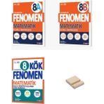Fenomen Yayınları LGS 8. Sınıf A Serisi Matematik Soru Bankası - B Serisi Matematik Soru Bankası - Kök Serisi Matematik Soru Bankası 3'lü Set + Telefon Tutucu
