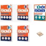 Fenomen Yayınları LGS 8. Sınıf A Serisi Matematik Soru Bankası - B Serisi Matematik Soru Bankası - Kök Serisi Matematik Soru Bankası 5'li Set + Telefon Tutucu