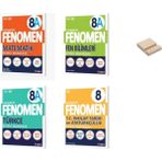 Fenomen Yayınları LGS 8. Sınıf A Serisi Matematik Soru Bankası - Fen Bilimleri Soru Bankası - Türkçe Soru Bankası 4'lü Set + Telefon Tutucu
