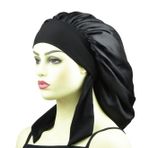 FENRIR Kadınlar için Ekstra Büyük Saten Uyku Bonnet Gece Kepi, Kıvırcık Saçlar için İpek Uyku Cap Gece Şapkası Uzun Örgüler, Geniş Elastik B...