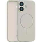 Fenza iPhone 16 Plus Uyumlu Içi Kadife Magsafe Wireless Şarz Özellikli Taş Renkli Telefon Kılıfı - Taş Rengi - iPhone 16 PIus