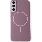 Fenza Samsung Galaxy S22 Plus Uyumlu Içi Kadife Magsafe Wireless Şarz Özellikli Gül Kurusu Renkli Telefon