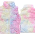 FEOYA Bebek polar yelek, kolsuz, yumuşak polar ceket, erkek ve kız çocuk, dik yaka, sıcak tutan kışlık yelek, hafif dış mekan yeleği, çocuk yeleği, fermuarlı, 100-150, Çok renkli, 120-130