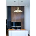 Fer Avize Açelya Modern Tasarım Cafe Mutfak Salon Gold Başlık Metal Krem içi Gold Renk Tekli Avize (AMPULSÜZ)