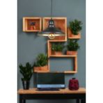 Fer Avize Açelya Modern Tasarım Cafe Mutfak Siyah Başlık Metal Siyah Içi Gold Renk Tekli Avize (Ampulsüz) - 1