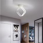 Fer Avize Alice Modern Tasarım Beyaz Renk Salon - Mutfak - Hol Beyaz Led 2 Li Avize