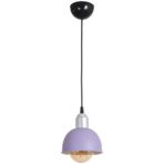 Fer Avize Bükreş Modern Tasarım Cafe Mutfak Hol Salon Lila Renk Metal Tekli Avize