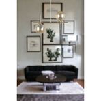 Fer Avize Çello Modern Tasarım - Metal Gold Renk Bal Camlı Yemek Masası Üstü -salon 2 Li Avize