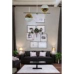 Fer Avize Çello Modern Tasarım Metal Gold Renk Cafe - Salon - Mutfak – Yatak odası – Led 2'li avize