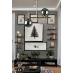 Fer Avize Çello Modern Tasarım - Metal Gold Renk Füme Camlı Yemek Masası Üstü -salon 2 Li Avize