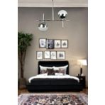 Fer Avize Çello Modern Tasarım Metal Krom Renk Cafe - Salon - Mutfak – Yatak odası – Led 2'li avize