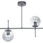 Fer Avize Çello Modern Tasarım Metal Siyah Renk Füme Camlı 2'li Avize - Siyah - Füme