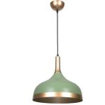 Fer Avize Cosmos Özel Tasarım Cafe - Mutfak Model Metal Yeşil Içi Gold Sarkıt Tekli Avize - Altın