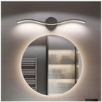 Fer Avize Diana Modern Tasarım Siyah Renk Gün Işığı Ledli Banyo - Mutfak - Salon Led Duvar Aplik