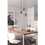 Fer Avize Dilberay Lüks Modern Sarkıt Füme Yemek Masası Üstü -Salon 3 lü Avize