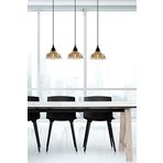 Fer Avize Dilberay Lüks Modern Sıralı Füme Yemek Masası Üstü -Salon 3 lü Avize