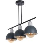 Fer Avize Elton Modern Tasarım Yatak Odası - Salon - Mutfak - Cafe Anrasit Renk 3 Lü Avize