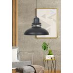 Fer Avize Fener Modern Tasarım Sıvama Sarkıt Metal Siyah Renk Tekli Avize - 1