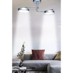 Fer Avize Fuji Ledli Krom 3 Renk Işık Veren Dekoratif Ledli Avize Oturma Odası Koridor Mutfak Salon Cafe