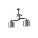 Fer Avize Fuji Modern Krom Renk Füme Çift Camlı Salon - Mutfak - Yatak Odası 2 Li Avize