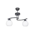 Fer Avize Fuji Modern Tasarım Siyah Kasa Beyaz Camlı Salon - Mutfak - Yatak Odası 2 li Avize