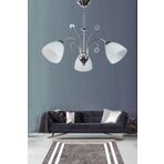 Fer Avize İdil Modern Krom Renk Beyaz Camlı Salon - Mutfak - Yatak Odası 3 lü Avize