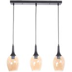 Fer Avize Ilyo Modern Tasarım Yemek Masası - Salon - Mutfak Sıralı Bal Camlı 3 Lü Avize