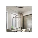 Fer Avize Jaba Modern Tasarım Siyah Renk Beyaz Ledli Cafe - Mutfak - Salon 2 Li Led Avize