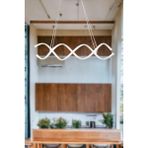 Fer Avize Liana Modern Tasarım Beyaz Renk Beyaz Ledli Cafe - Mutfak - Salon 2 Li Led Avize