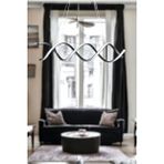 Fer Avize Liana Modern Tasarım Siyah Renk Beyaz Ledli Cafe - Mutfak - Salon 2 Li Led Avize