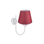 Fer Avize Modern Bordo Kumaşlı Abajur Aplik
