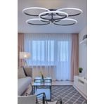 Fer Avize Neptün Modern Tasarım Mutfak - Salon - Yatak Odası - Tavan Siyah Renk Beyaz Ledli Led Avize