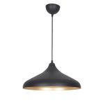 Fer Avize NİL MODERN METAL SIVAMA SİYAH İÇİ GOLD RENK SARKIT Cafe - Mutfak TEKLİ AVİZE