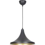 Fer Avize NO20 Modern Tasarım Siyah Içi Gold Renk Metal Tekli Avize - 1