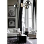 Fer Avize Oscar Modern Lüks Tasarım Gold Renk Kasa Füme Camlı Salon - Mutfak - Yatak Odası 4 Lü Avize