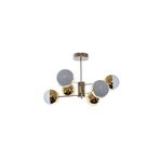 Fer Avize Oscar Modern Lüks Tasarım Gold Renk Kasa - Salon - Mutfak - Yatak Odası Led 6 lı Avize
