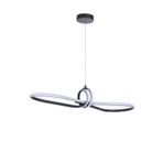 Fer Avize Papyon Modern Tasarım Yatak Odası - Salon - Mutfak Siyah Renk Beyaz Ledli Led Avize