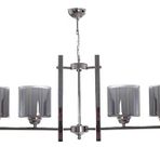Fer Avize Pierro Modern Spor Dekoratif Krom Renk Çift Camlı Yemek Masası Üstü Sıralı 4 Lü Avize