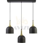 Fer Avize Reina Modern Tasarım Metal Başlık Sarkıt Sıralı 3 Lü Avize - Gold