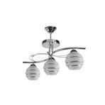 Fer Avize Rengin Modern Kromrenk 2046 Gümüş Camlı Salon - Mutfak - Yatak Odası 3 Lü Avize