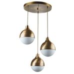 Fer Avize Rima Modern Eskitme Renk Beyaz Camlı Retro Salon - Mutfak - Yatak Odası 3 lü Avize