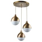 Fer Avize Rima Modern Sarkıt Retro Eskitme Renk Beyaz Camlı Salon - Mutfak - Yatak Odası 3 Lü Avize