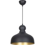 Fer Avize Sevgi Modern Tasarım Eskitme Detaylı Siyah Içi Gold Renk Metal Tekli Avize - 1