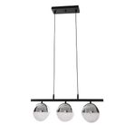 Fer Avize Sezar Siyah Renk Modern Tasarım Yemek Masası Üstü -salon 3 Lü Led Avize
